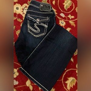 Silver brand navy flare jeans
